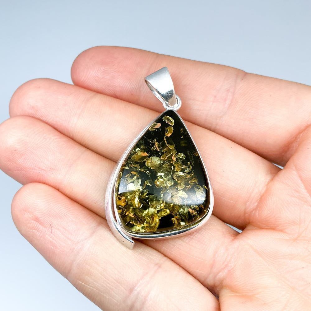 Green Amber Pendant