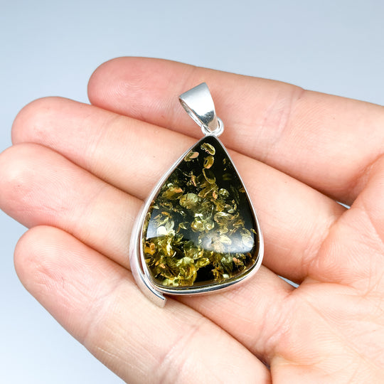 Green Amber Pendant