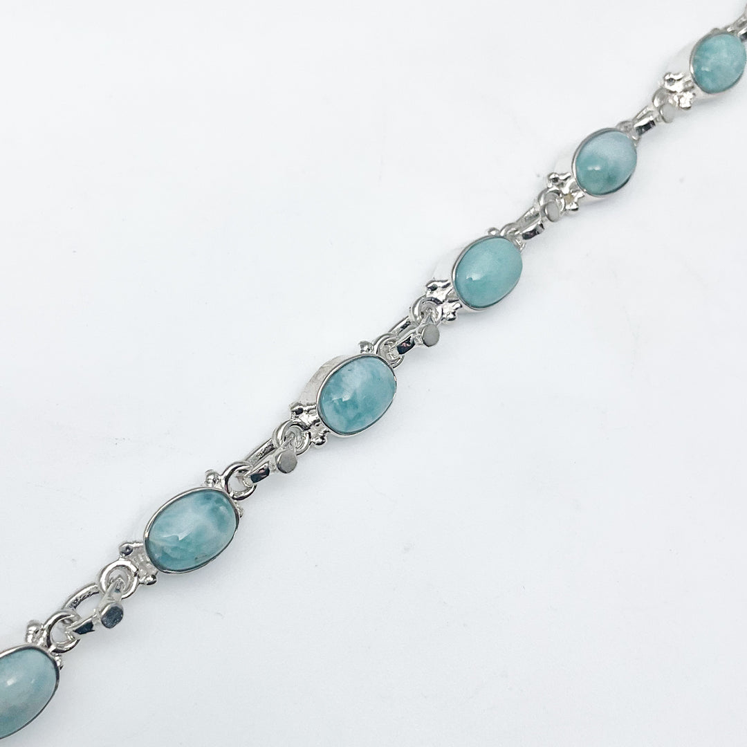 Larimar Sterling Silver Bracelet-Rocks and Gems Canada