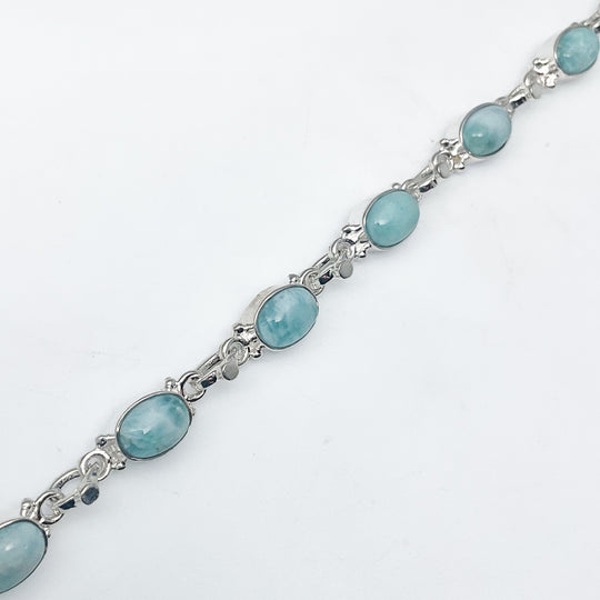 Larimar Sterling Silver Bracelet-Rocks and Gems Canada