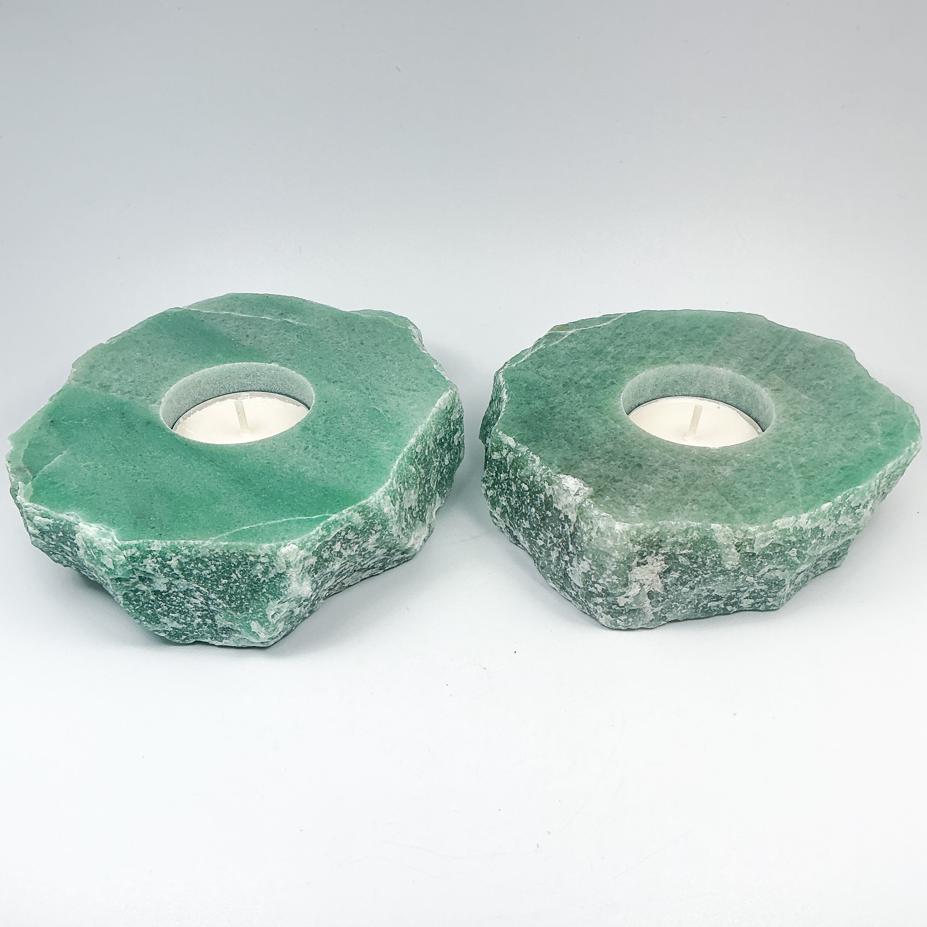 Green Aventurine Candle Holder - Rocks and Gems Canada