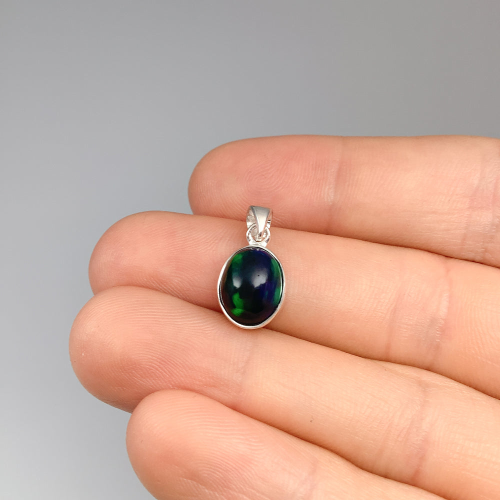 Black Ethiopian Opal Pendant