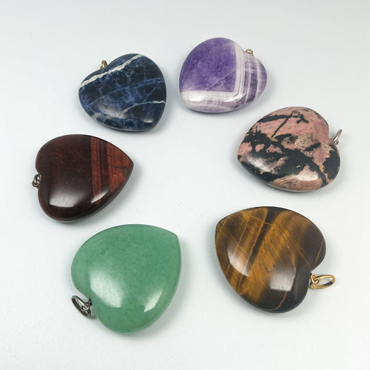 Heart Shaped Gemstone Pendant