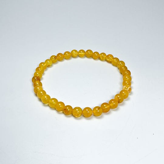 Lemon Amber Beaded Bracelet - Rocks and Gems Canada