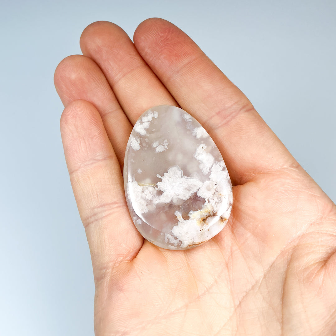 Worry Stone - Flower Agate - Rocks and Gems Canada