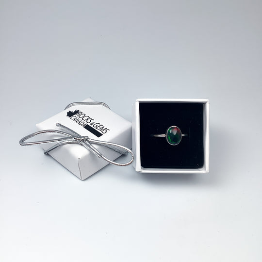 Black Ethiopian Opal Ring