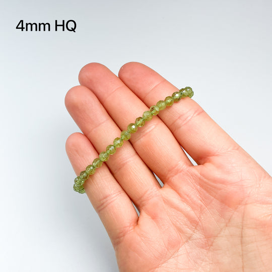 Peridot Faceted Beaded Bracelet - Rocks and Gems Canada