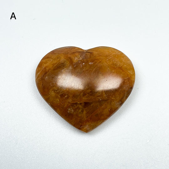 Golden Healing Quartz Heart