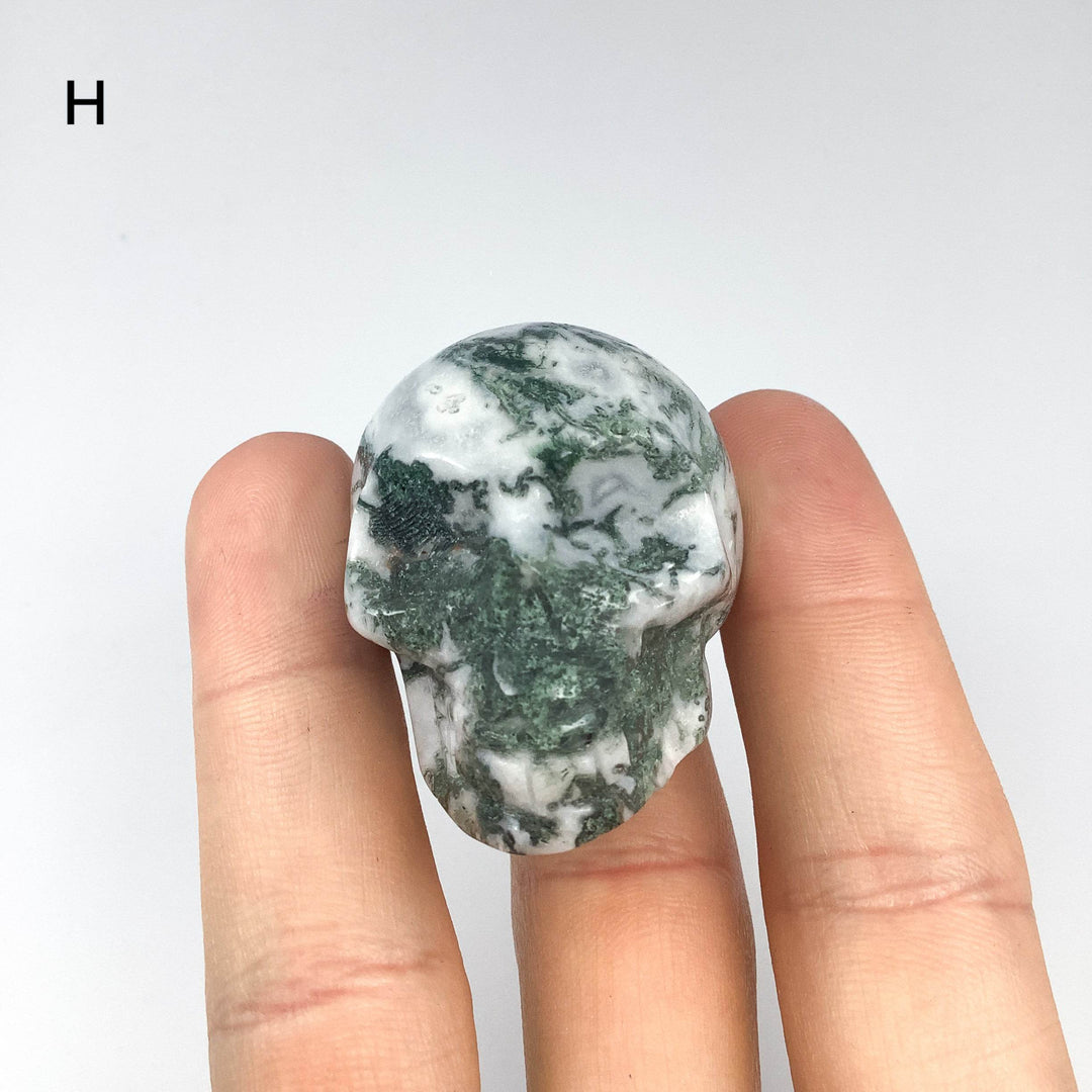 Moss Agate Skulls - Rocks and Gems Canada