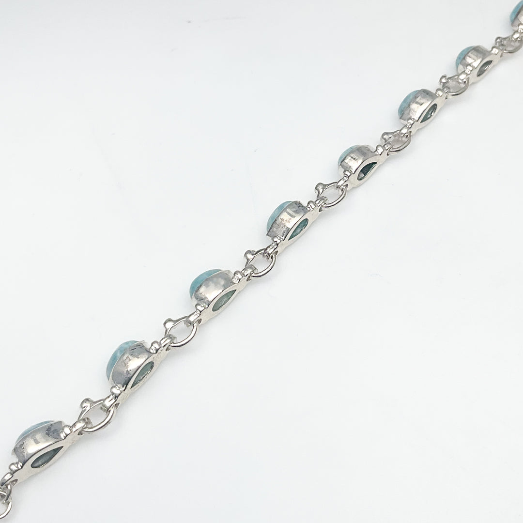 Larimar Sterling Silver Bracelet-Rocks and Gems Canada