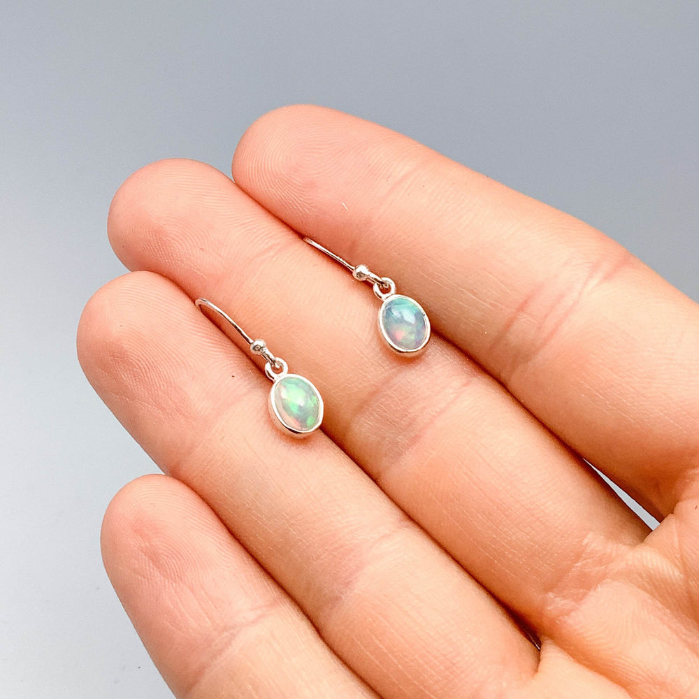 Ethiopian Fire Opal Dangle Earrings-Rocks and Gems Canada