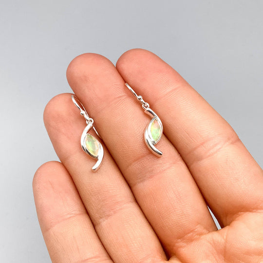 Ethiopian Fire Opal Dangle Earrings-Rocks and Gems Canada