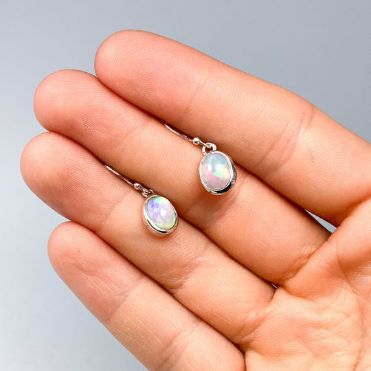 Ethiopian Fire Opal Dangle Earrings-Rocks and Gems Canada