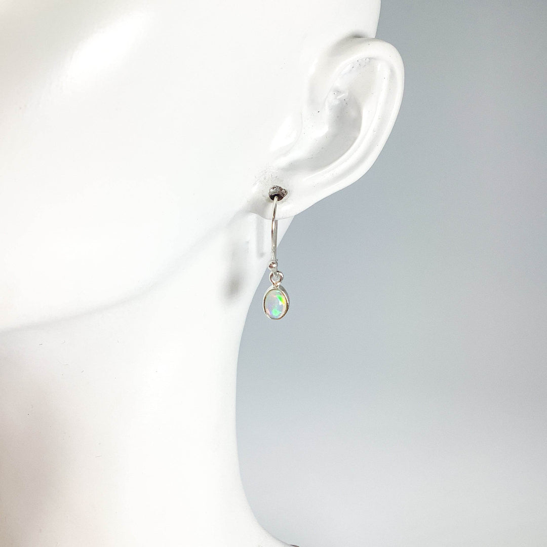 Ethiopian Fire Opal Dangle Earrings-Rocks and Gems Canada