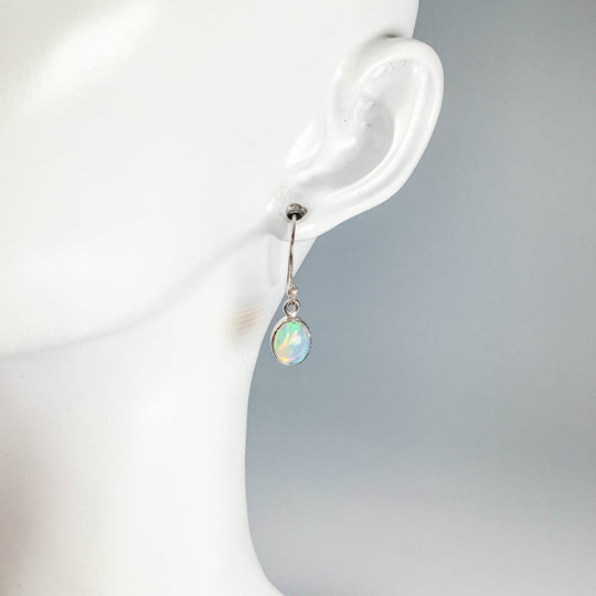 Ethiopian Fire Opal Dangle Earrings-Rocks and Gems Canada