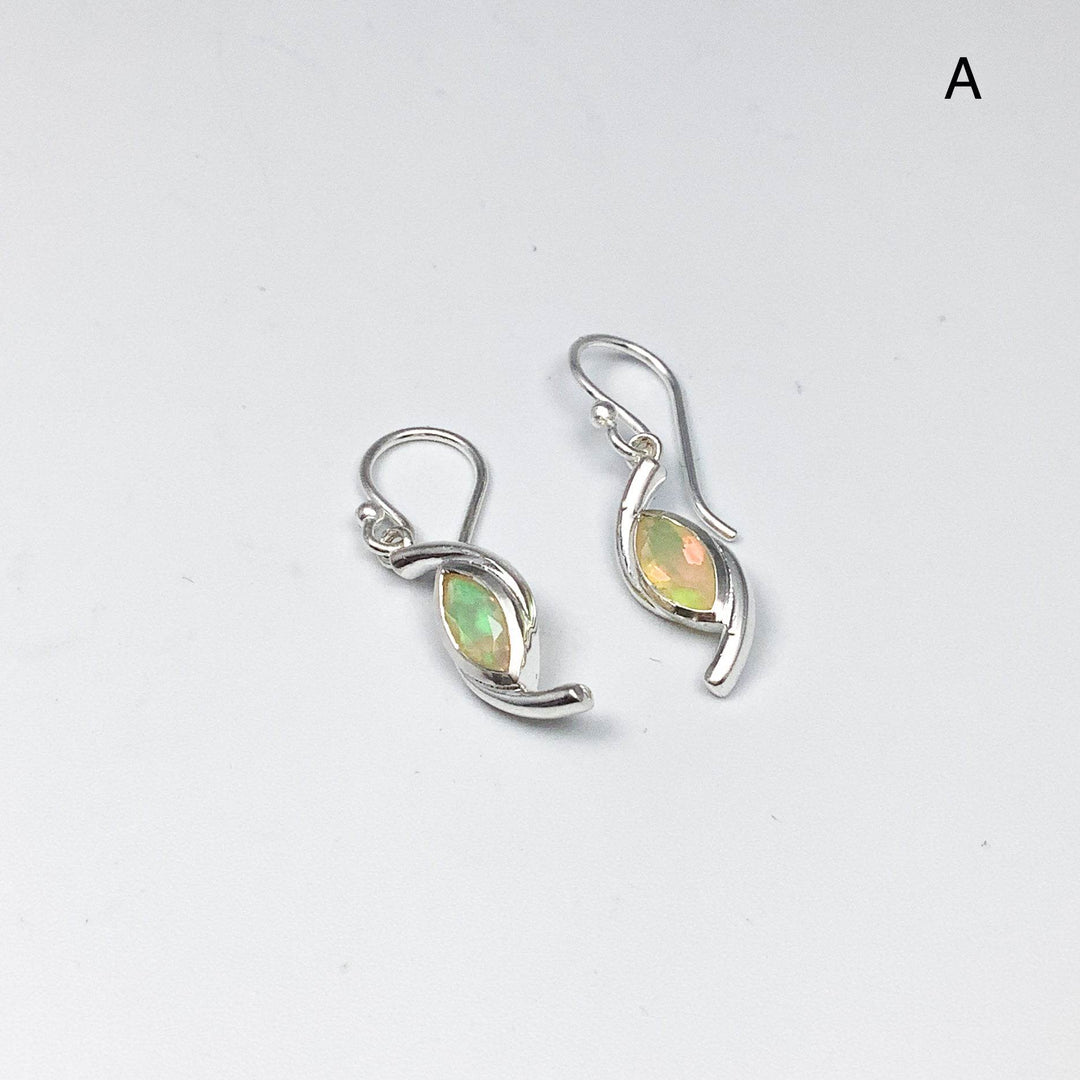 Ethiopian Fire Opal Dangle Earrings-Rocks and Gems Canada