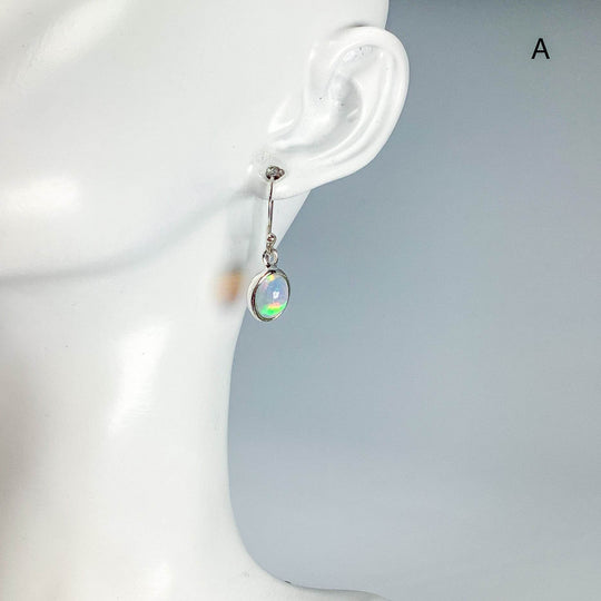 Ethiopian Fire Opal Dangle Earrings-Rocks and Gems Canada