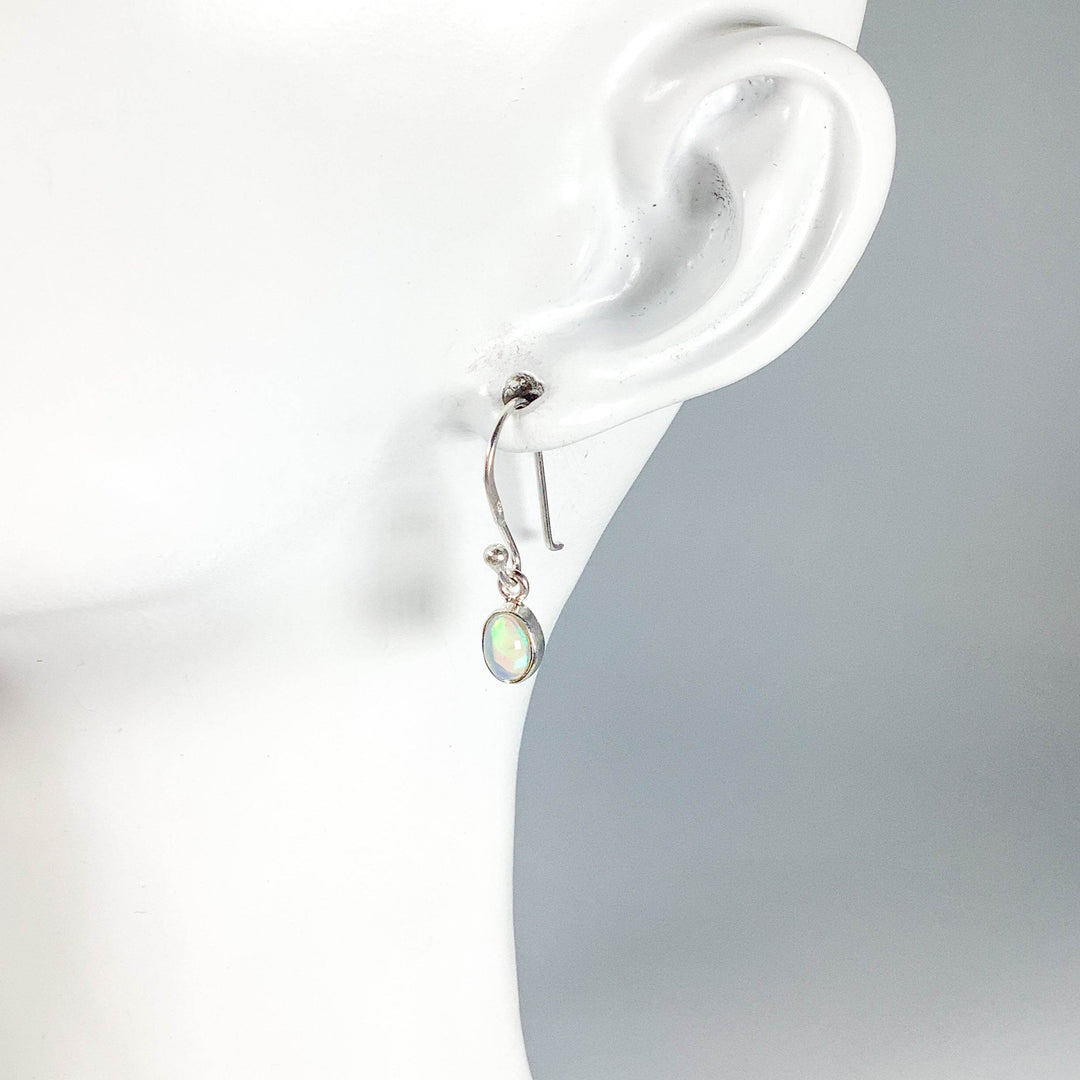 Ethiopian Fire Opal Dangle Earrings-Rocks and Gems Canada