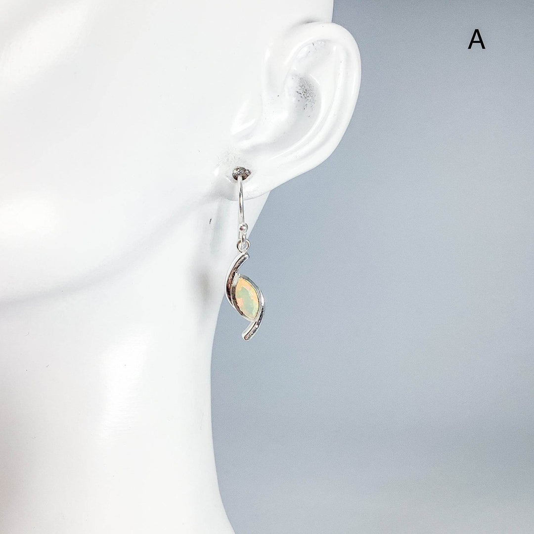 Ethiopian Fire Opal Dangle Earrings-Rocks and Gems Canada