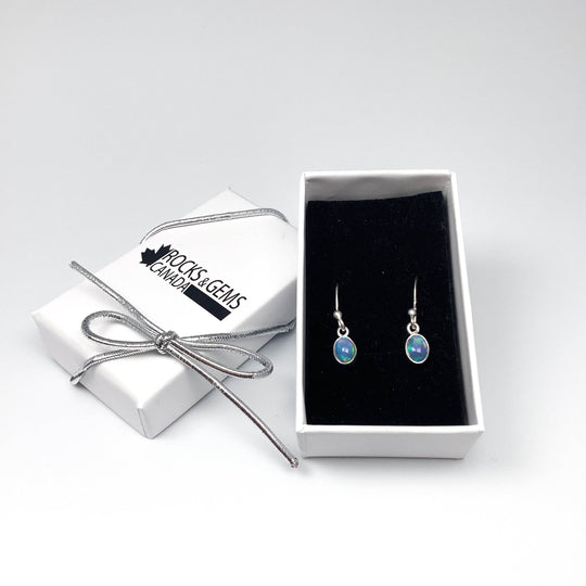 Ethiopian Fire Opal Dangle Earrings-Rocks and Gems Canada