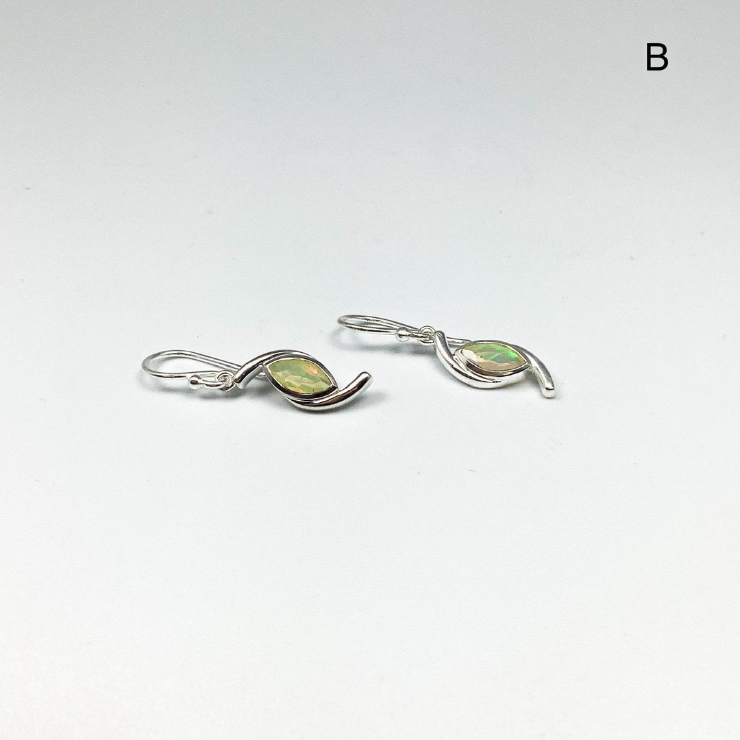 Ethiopian Fire Opal Dangle Earrings-Rocks and Gems Canada