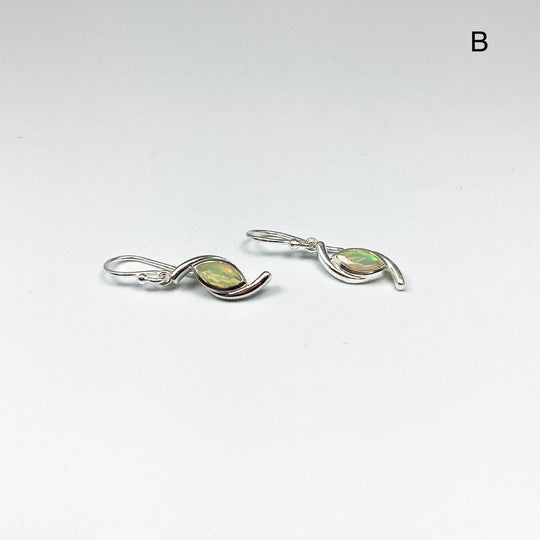 Ethiopian Fire Opal Dangle Earrings-Rocks and Gems Canada