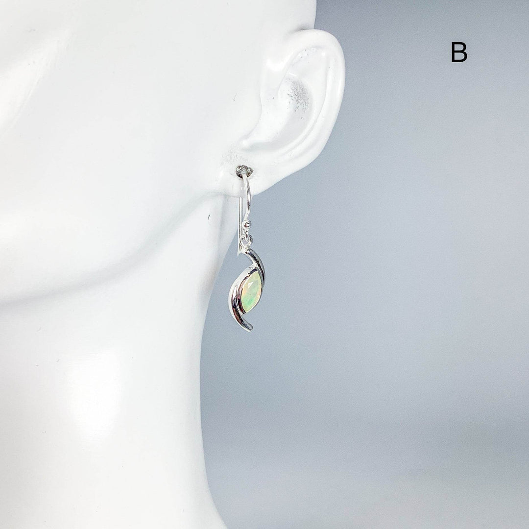 Ethiopian Fire Opal Dangle Earrings-Rocks and Gems Canada