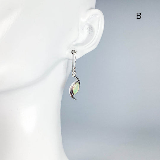Ethiopian Fire Opal Dangle Earrings-Rocks and Gems Canada