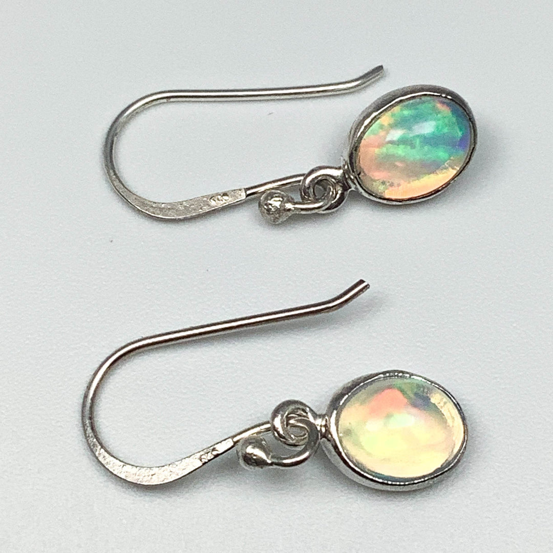 Ethiopian Fire Opal Dangle Earrings-Rocks and Gems Canada