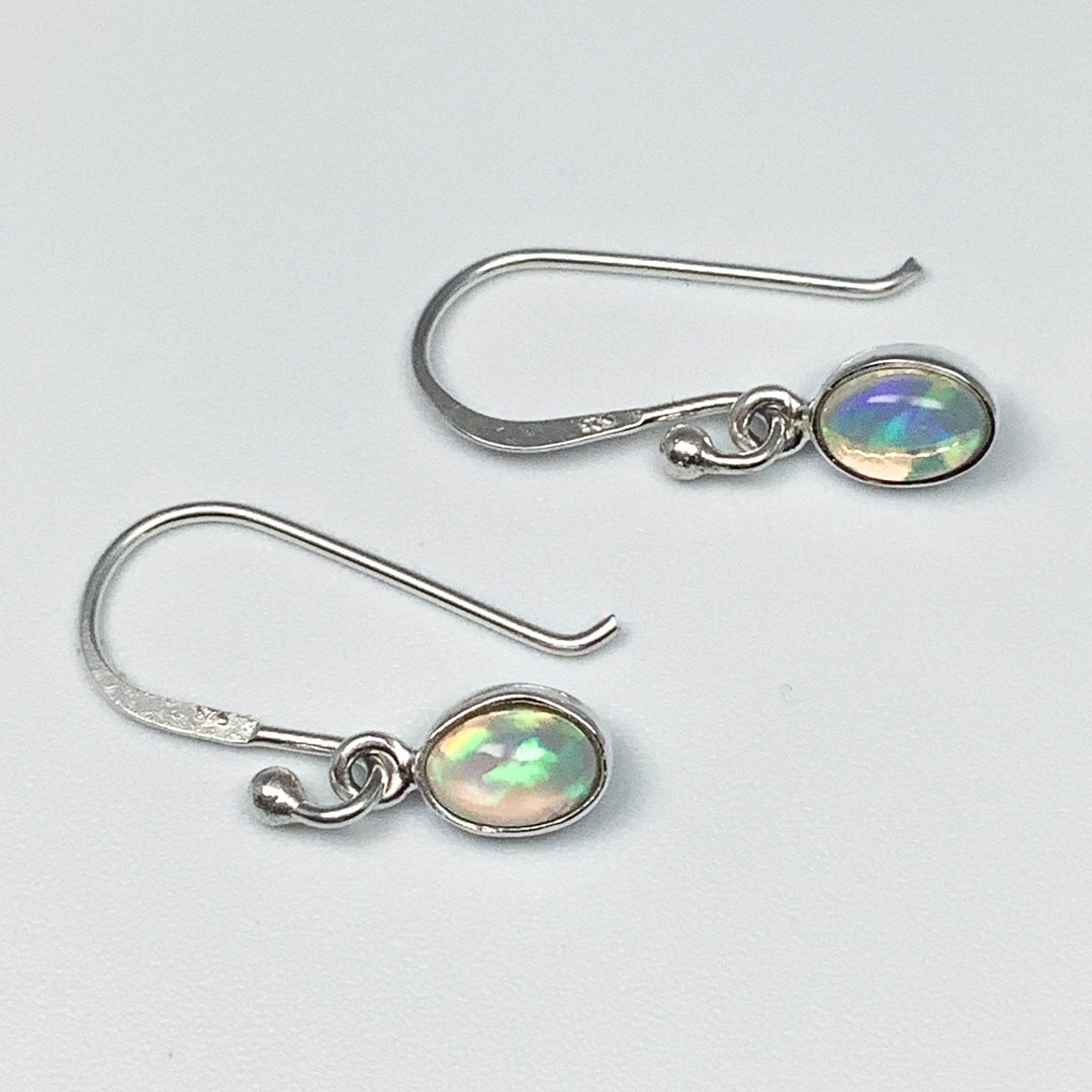 Ethiopian Fire Opal Dangle Earrings-Rocks and Gems Canada
