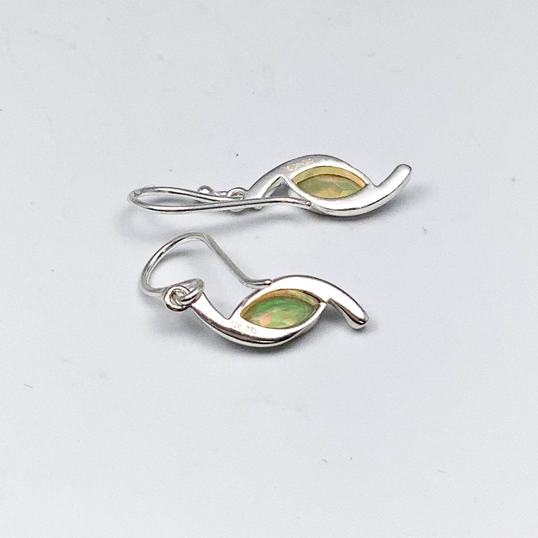 Ethiopian Fire Opal Dangle Earrings-Rocks and Gems Canada