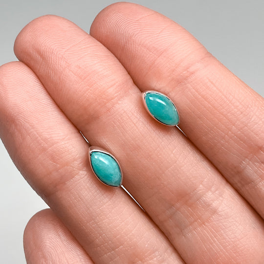 Amazonite Stud Earrings - Rocks and Gems Canada
