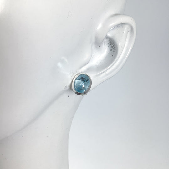 Aquamarine Stud Earrings