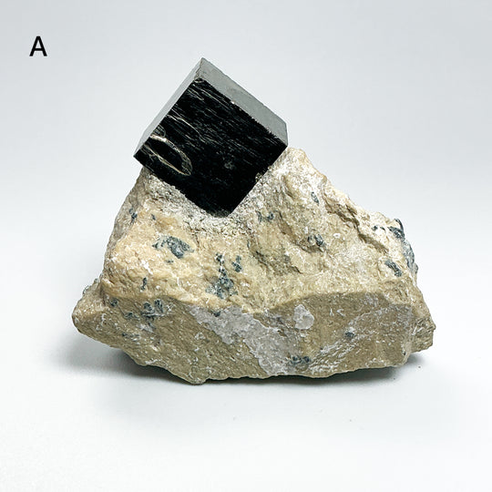 Iron Pyrite Cube in Matrix