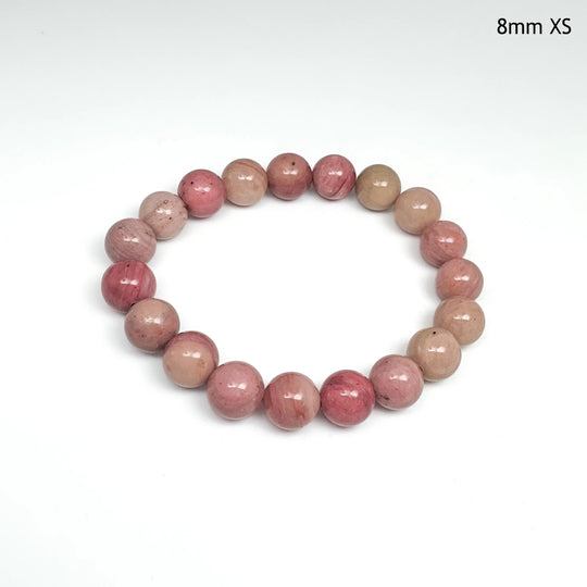Pink Rhodonite Beaded Bracelet - Rocks and Gems Canada