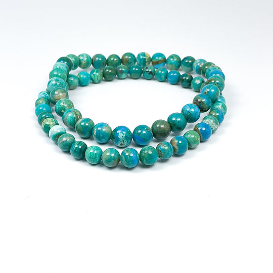 Blue Peruvian Opal Beaded Bracelet