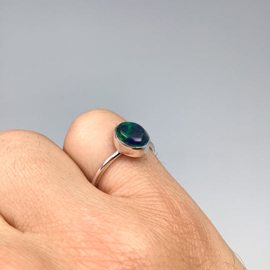 Black Ethiopian Opal Ring