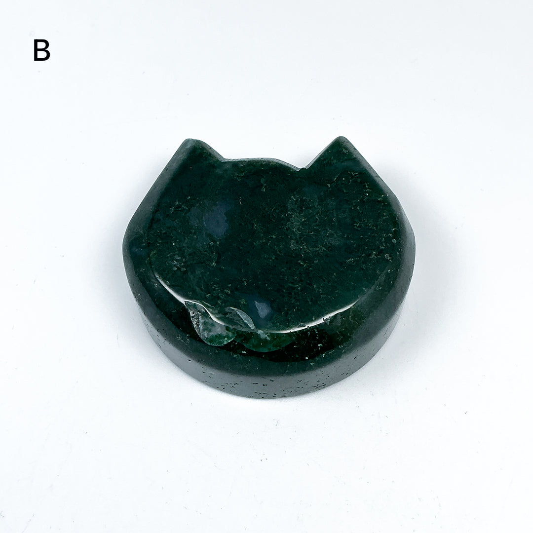 Moss Agate Cat Mini Bowl - Rocks and Gems Canada