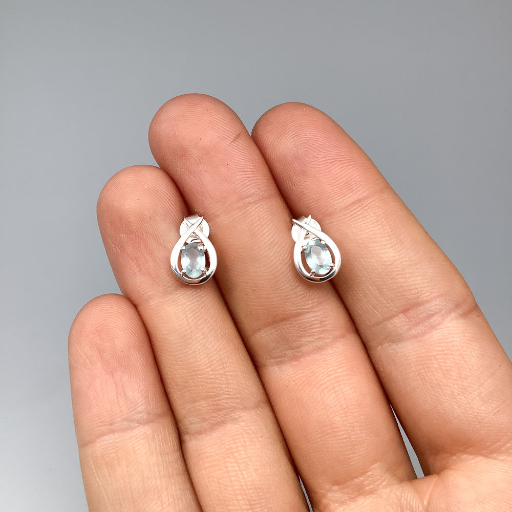 Aquamarine Stud Earrings