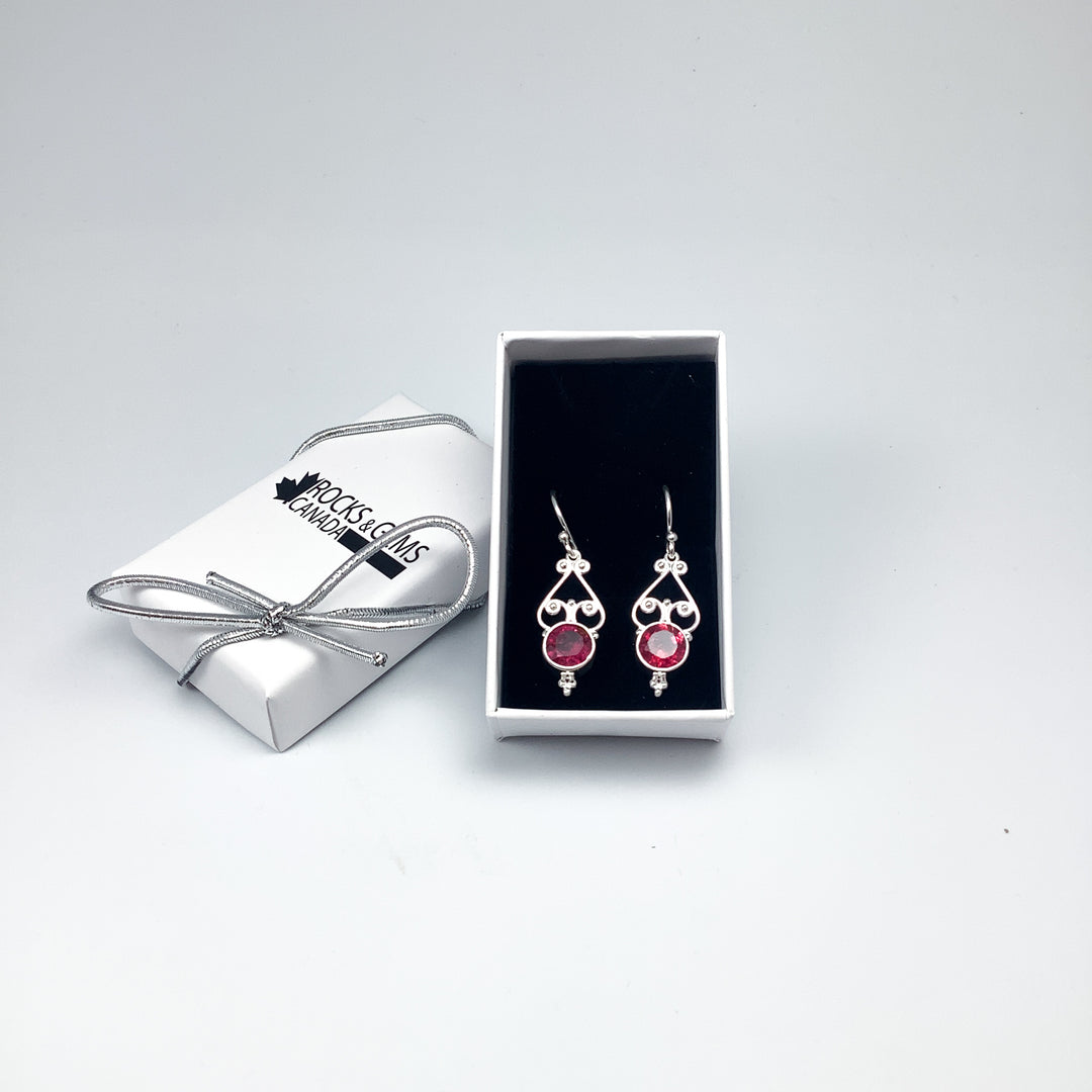 Pink Tourmaline Dangle Earrings
