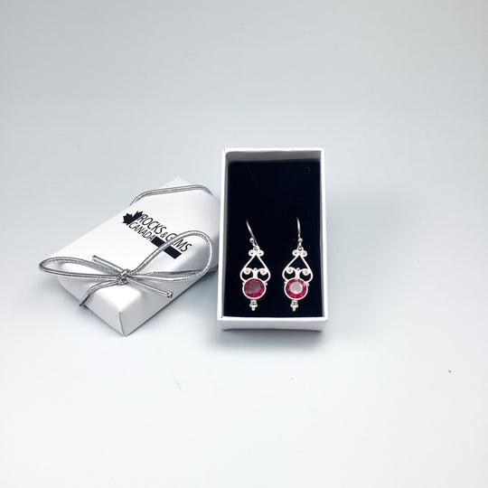 Pink Tourmaline Dangle Earrings