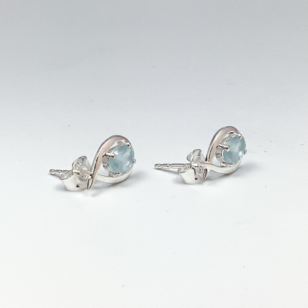 Aquamarine Stud Earrings
