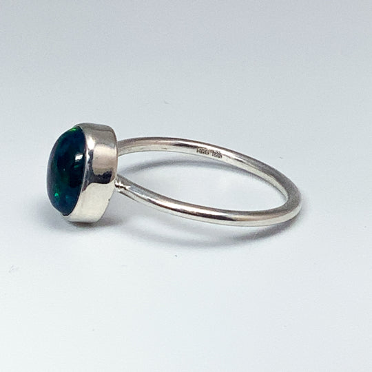 Black Ethiopian Opal Ring