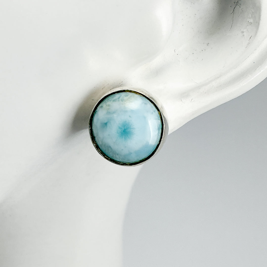 Larimar Stud Earrings - Rocks and Gems Canada