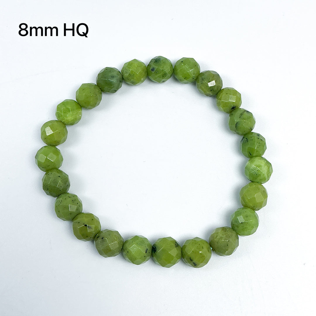 Canadian Jade Faceted Beaded Bracelet - Rocks and Gems Canada