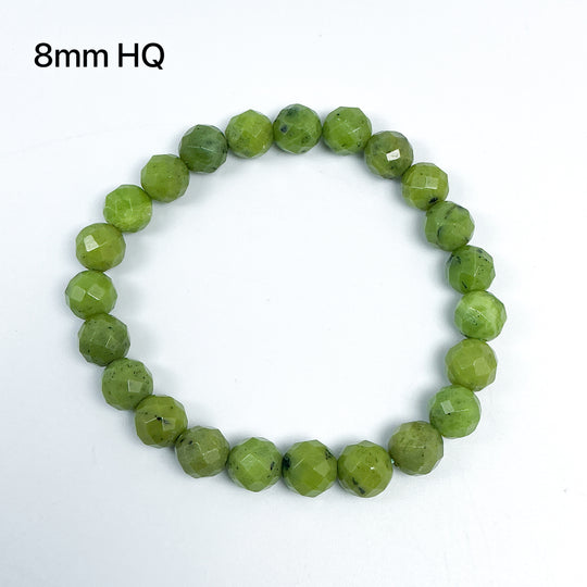 Canadian Jade Faceted Beaded Bracelet - Rocks and Gems Canada