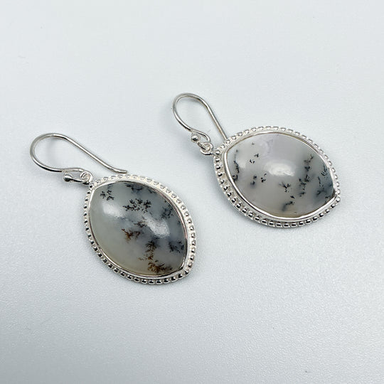 Dendritic Opal Dangle Earrings