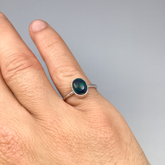 Black Ethiopian Opal Ring
