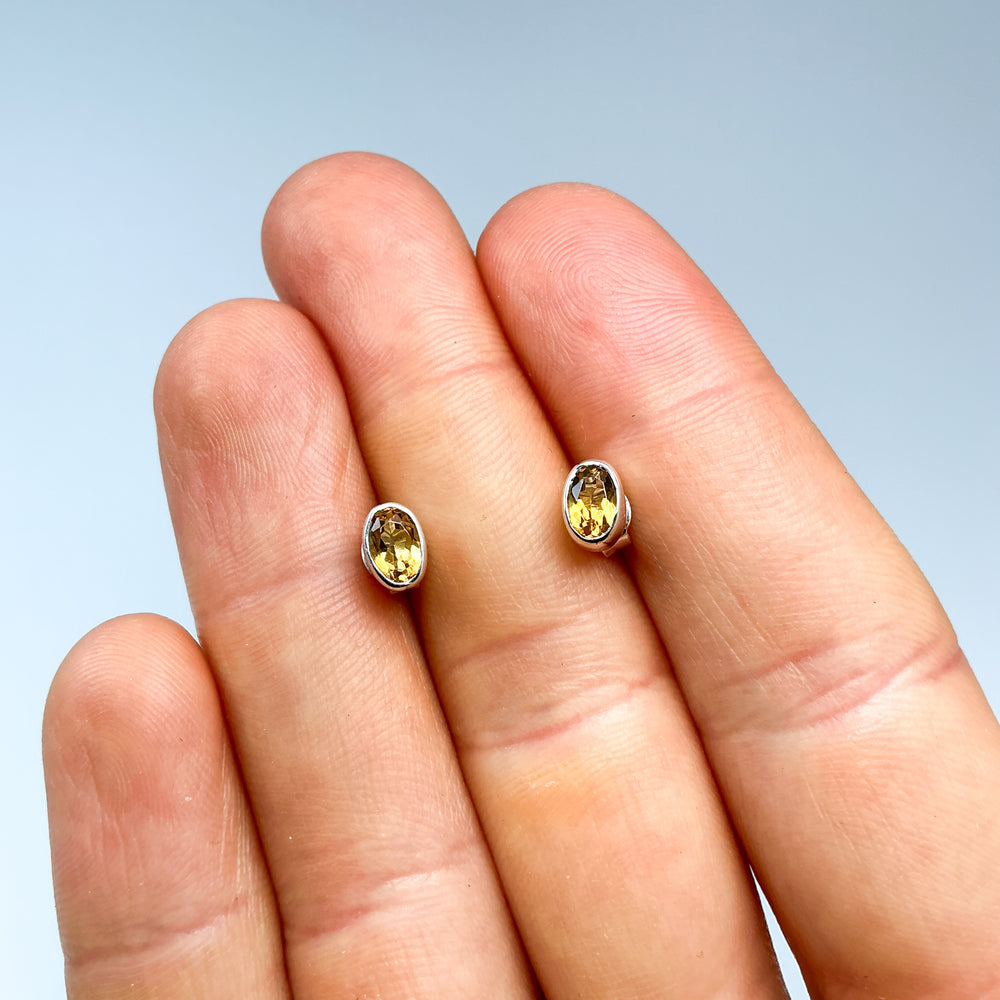 Citrine Stud Earrings
