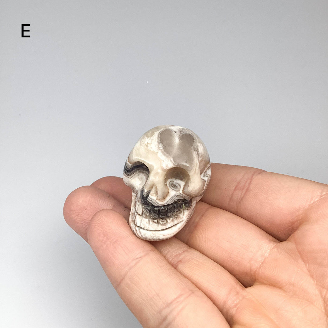 Carved Zebra Jasper Skull - Rocks and Gems Canada